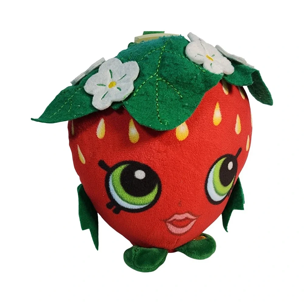 Shopkins Strawberry Kiss Plush Coin Bank Red Fruit‎ Character 7 Inch Moose Toys